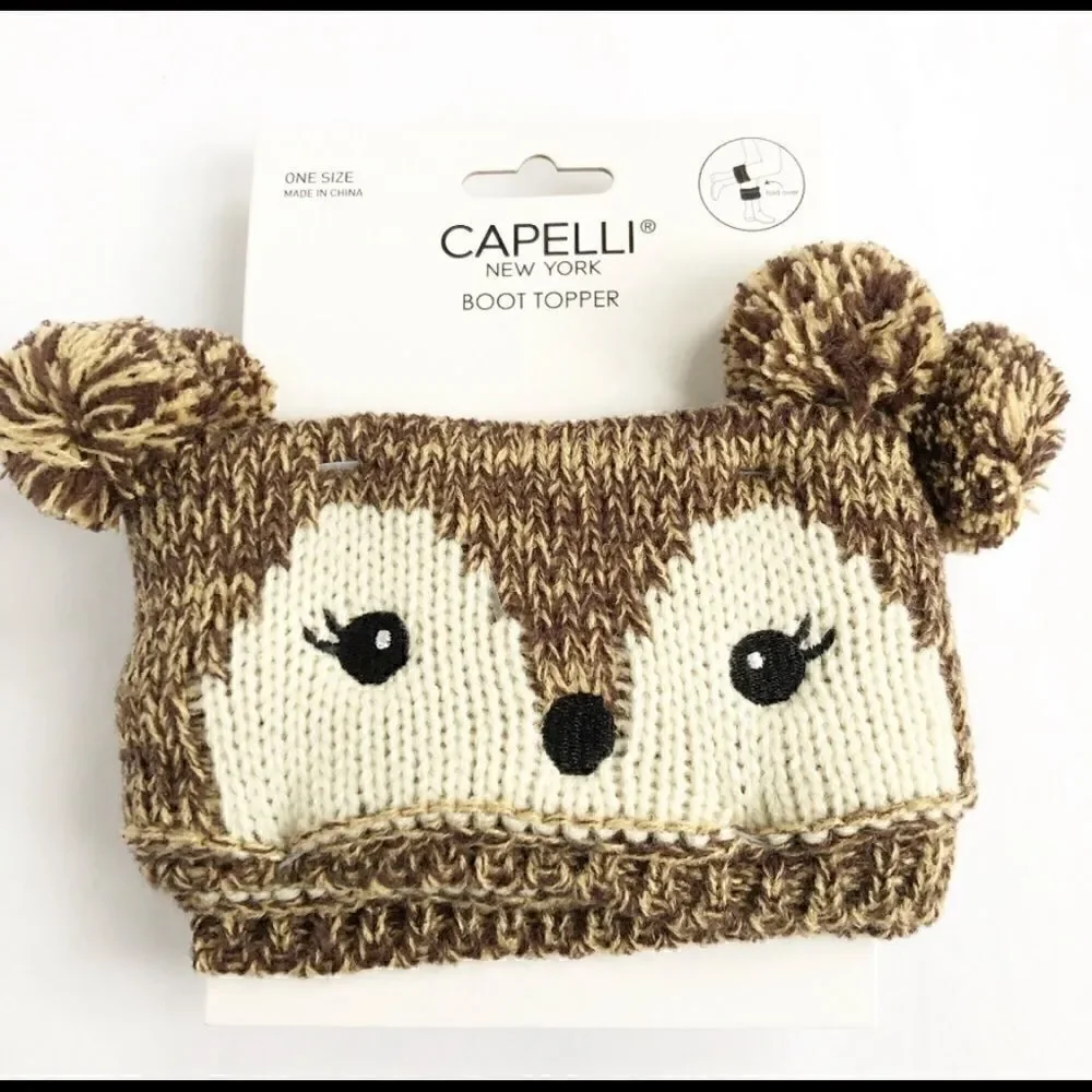 NEW Womens Capelli Marled Friendly Fox Boot Topper